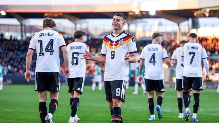 Nicolo Tresoldi im Rahmen der U21-Nationalmannschaft.