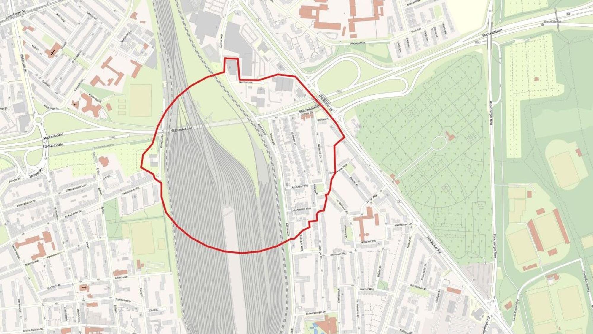 Der Evakuierungsradius beeinhaltet auch Gleise.