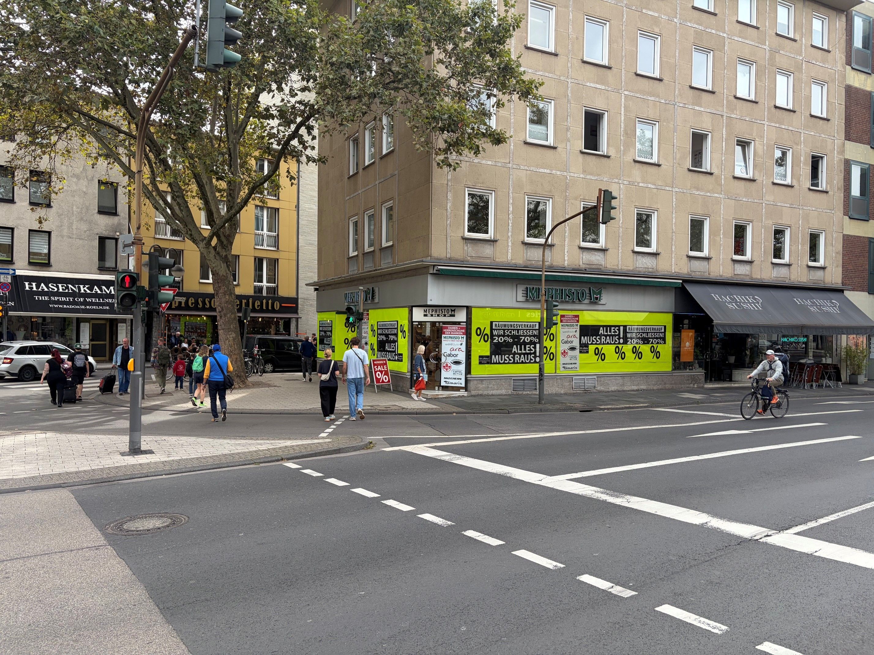 Der Mephisto-Shop in der Kölner Innenstadt schließt.