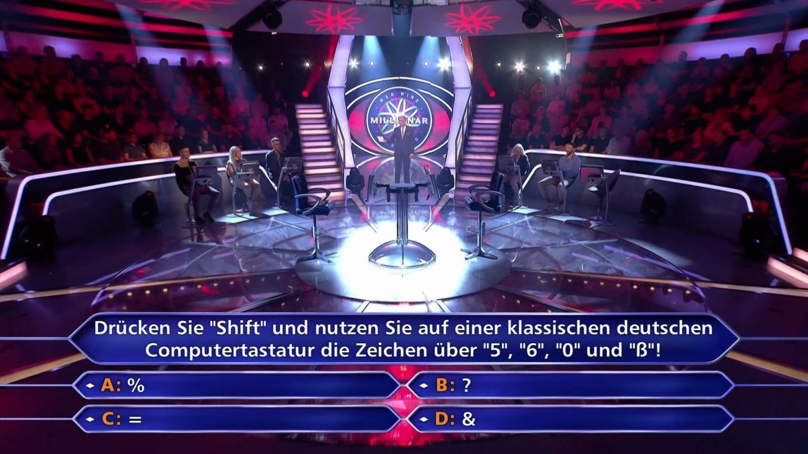 Diese Auswahlfrage stellte die Kandidaten vor unlösbare Probleme - wofür Günther Jauch vollstes Verständnis hatte: „Das weiß doch keine Sau!“ (Bild: RTL)