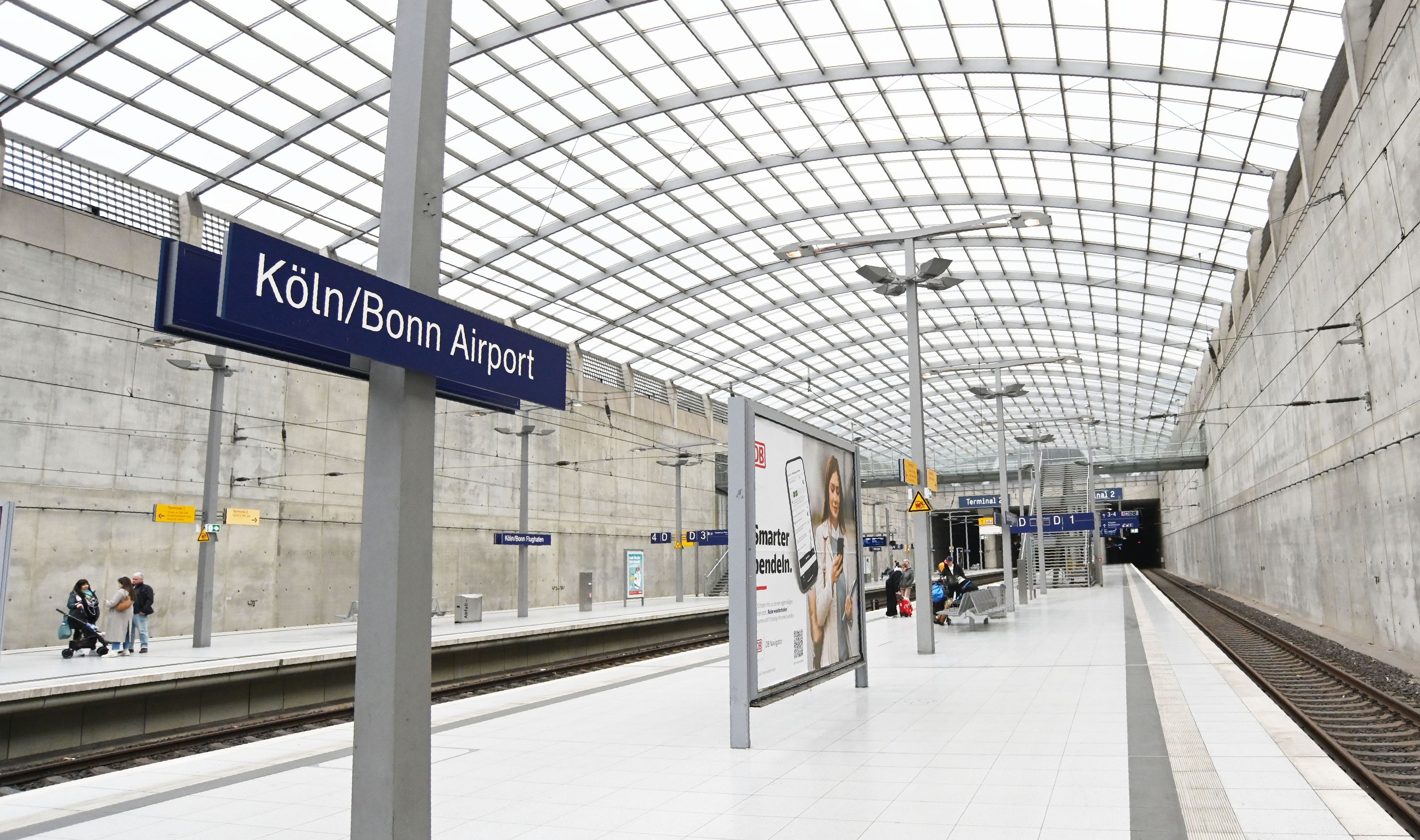 Der Bahnhof am Flughafen Köln/Bonn.