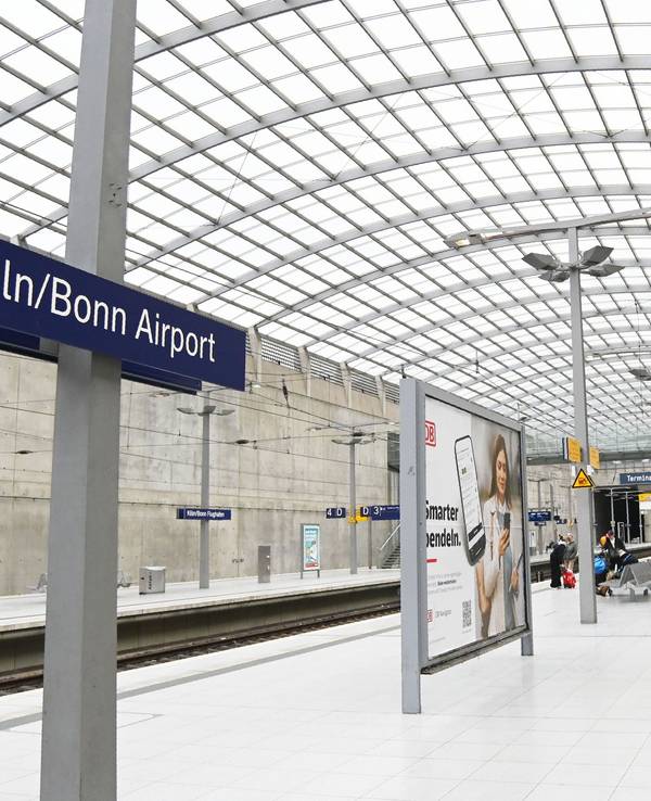 Der Bahnhof am Flughafen Köln/Bonn.