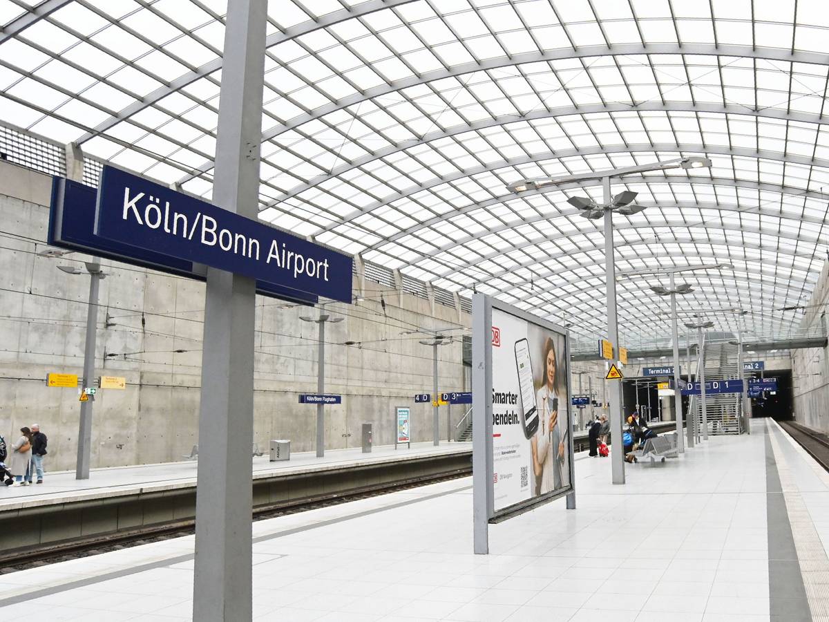 Der Bahnhof am Flughafen Köln/Bonn.