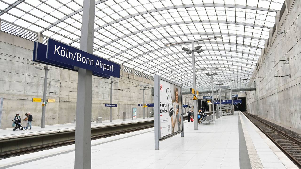 Der Bahnhof am Flughafen Köln/Bonn.