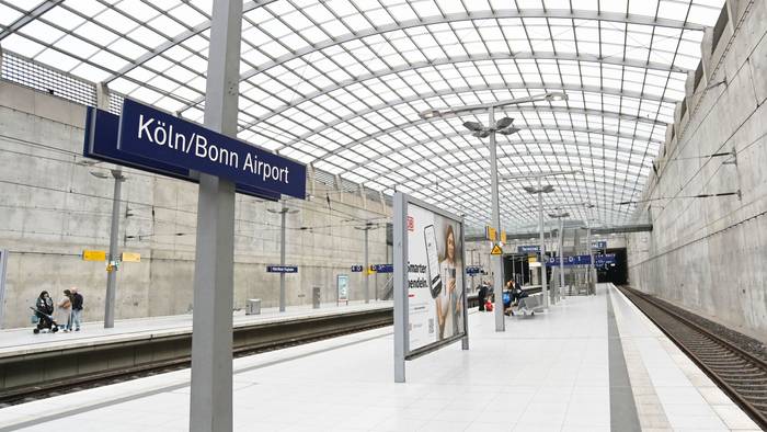 Der Bahnhof am Flughafen Köln/Bonn.