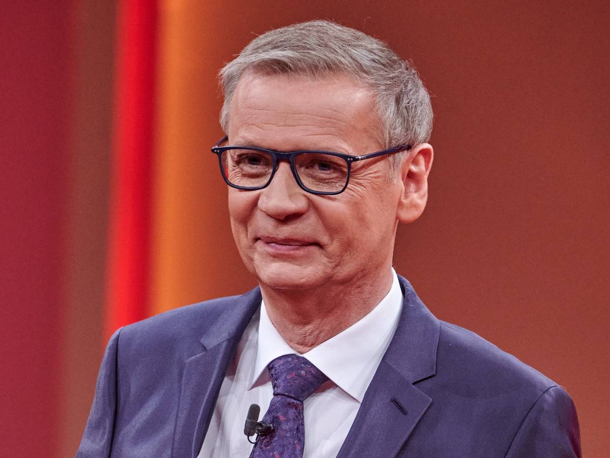 Entertainer Günther Jauch steht beim RTL- Jahresrückblick
