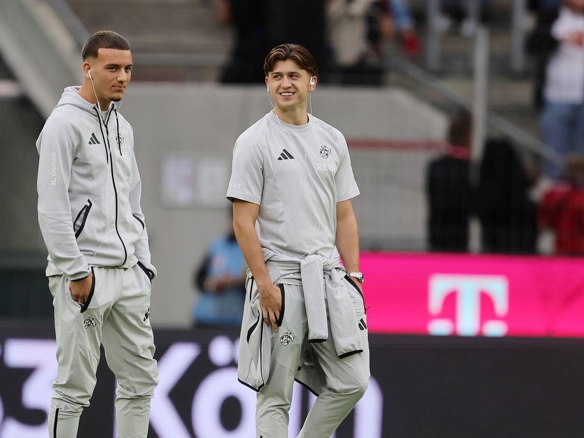 Said El Mala und Mikey Moore vor dem Spiel gegen Bremen.