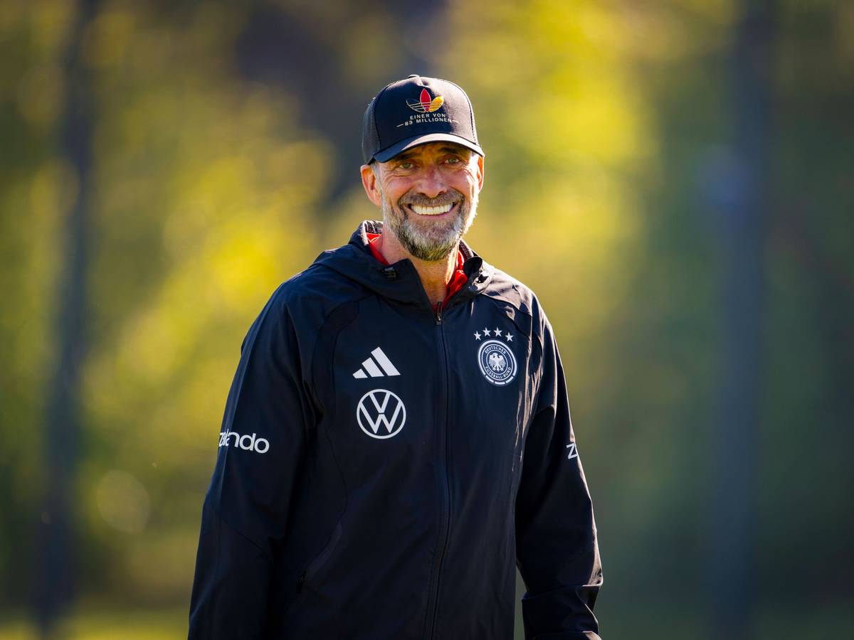 Jürgen Klopp beim Training der deutschen Nationalmannschaft.