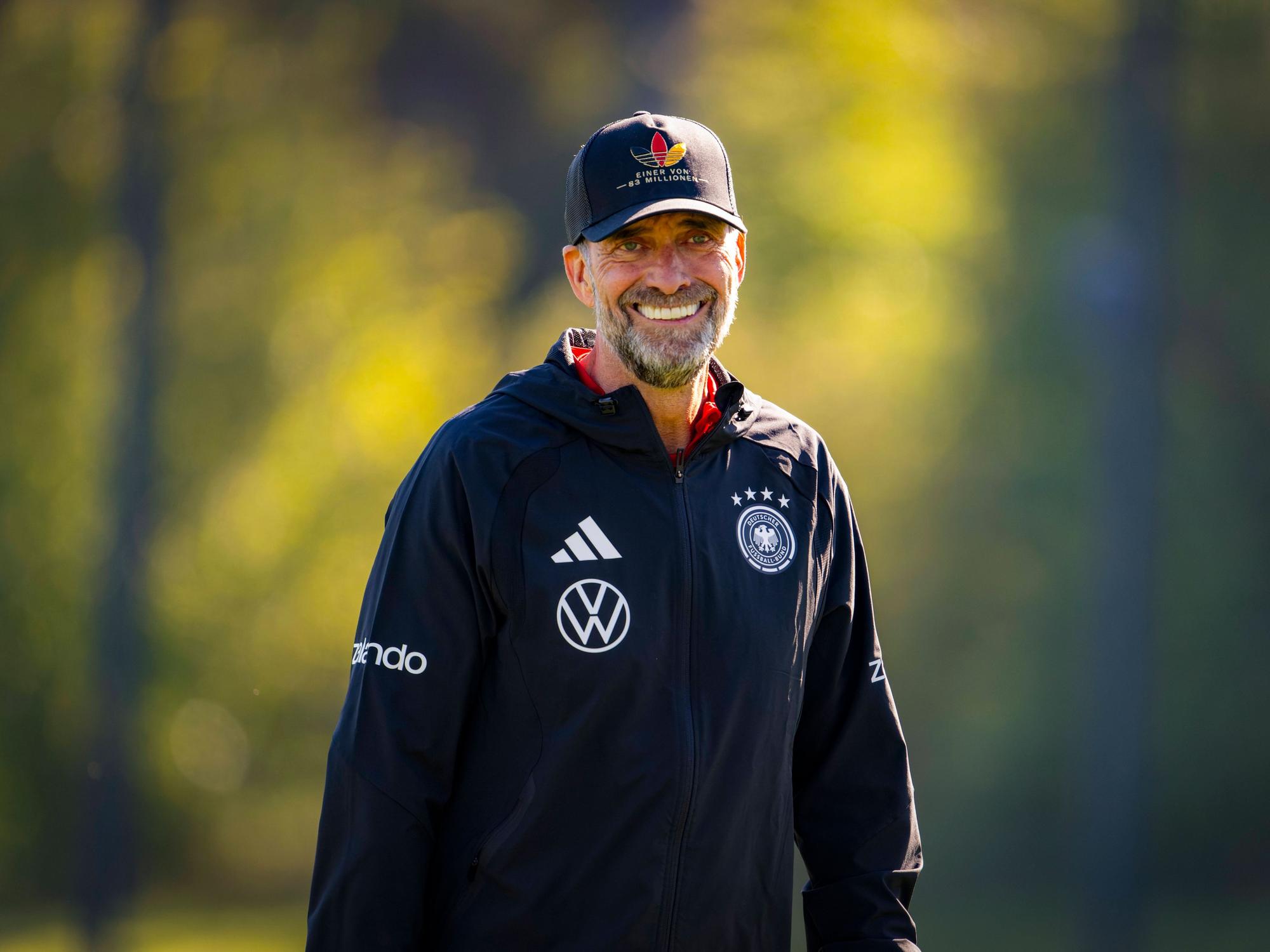 Jürgen Klopp beim Training der deutschen Nationalmannschaft.
