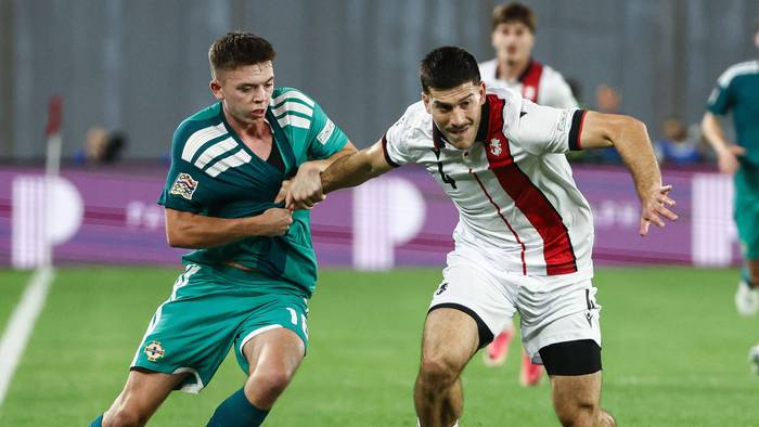 Luka Lochoshvili im Spiel gegen Nordirland.