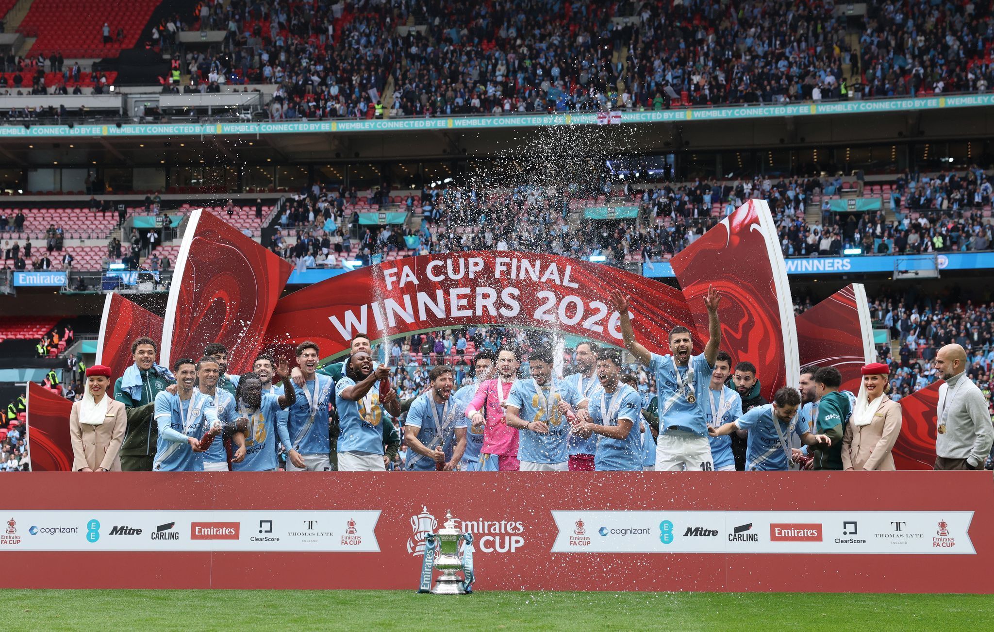Manchester City jubelt beim FC-Cup-Finale.