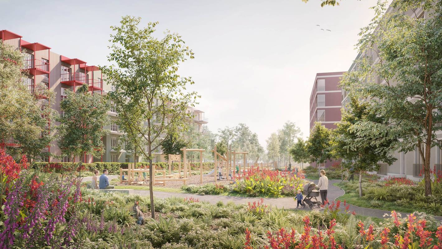 Siegerentwurf für das Projekt Neubrücker Ring/Madaus Gartenland
