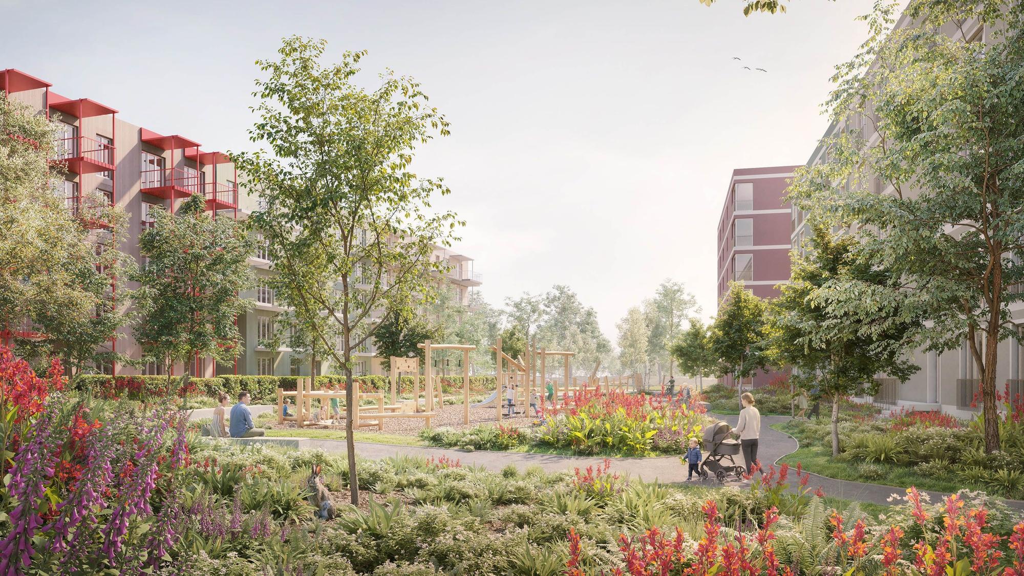 Siegerentwurf für das Projekt Neubrücker Ring/Madaus Gartenland