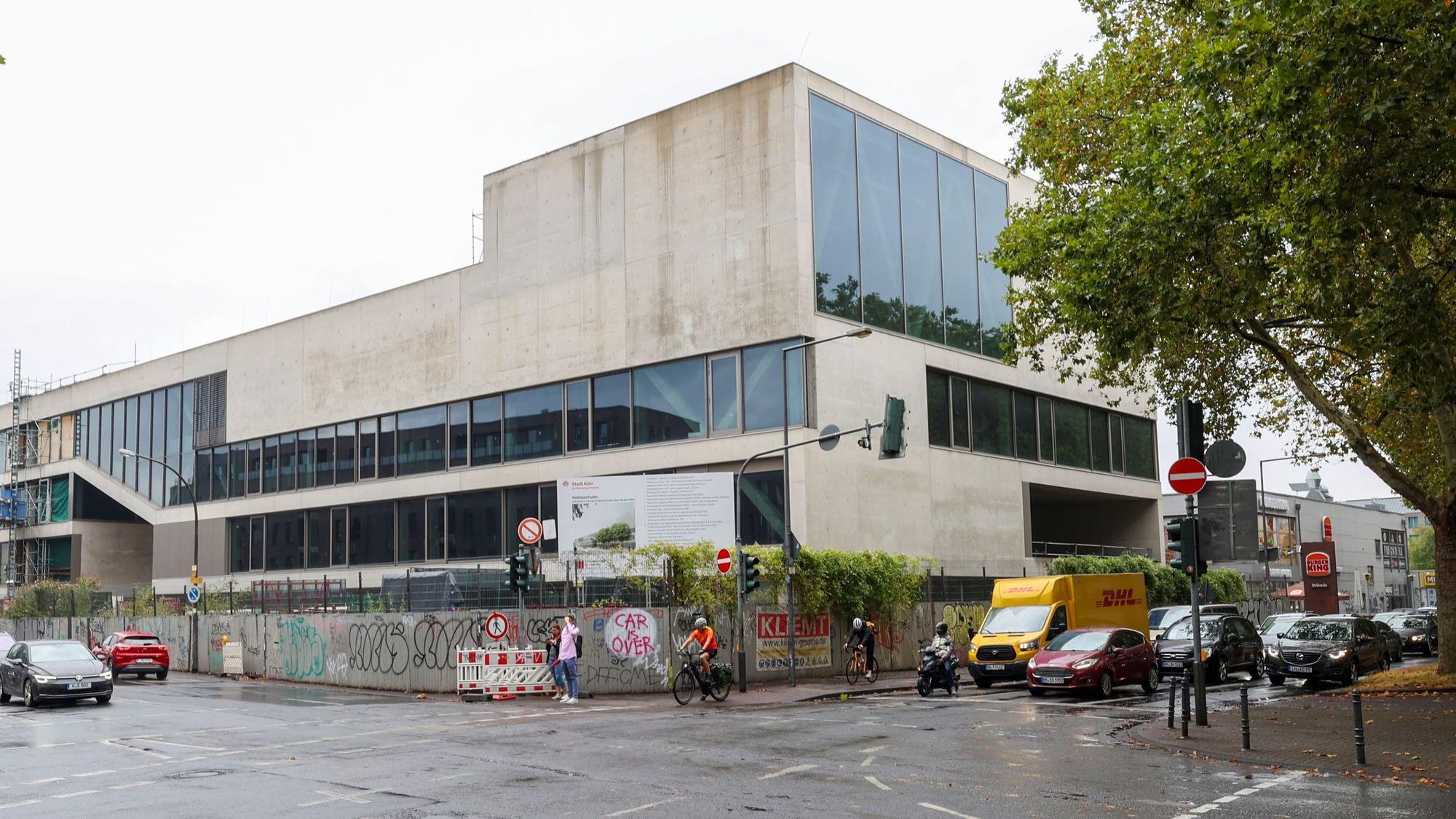 Die Heliosschule in Ehrenfeld ist Baustelle.
