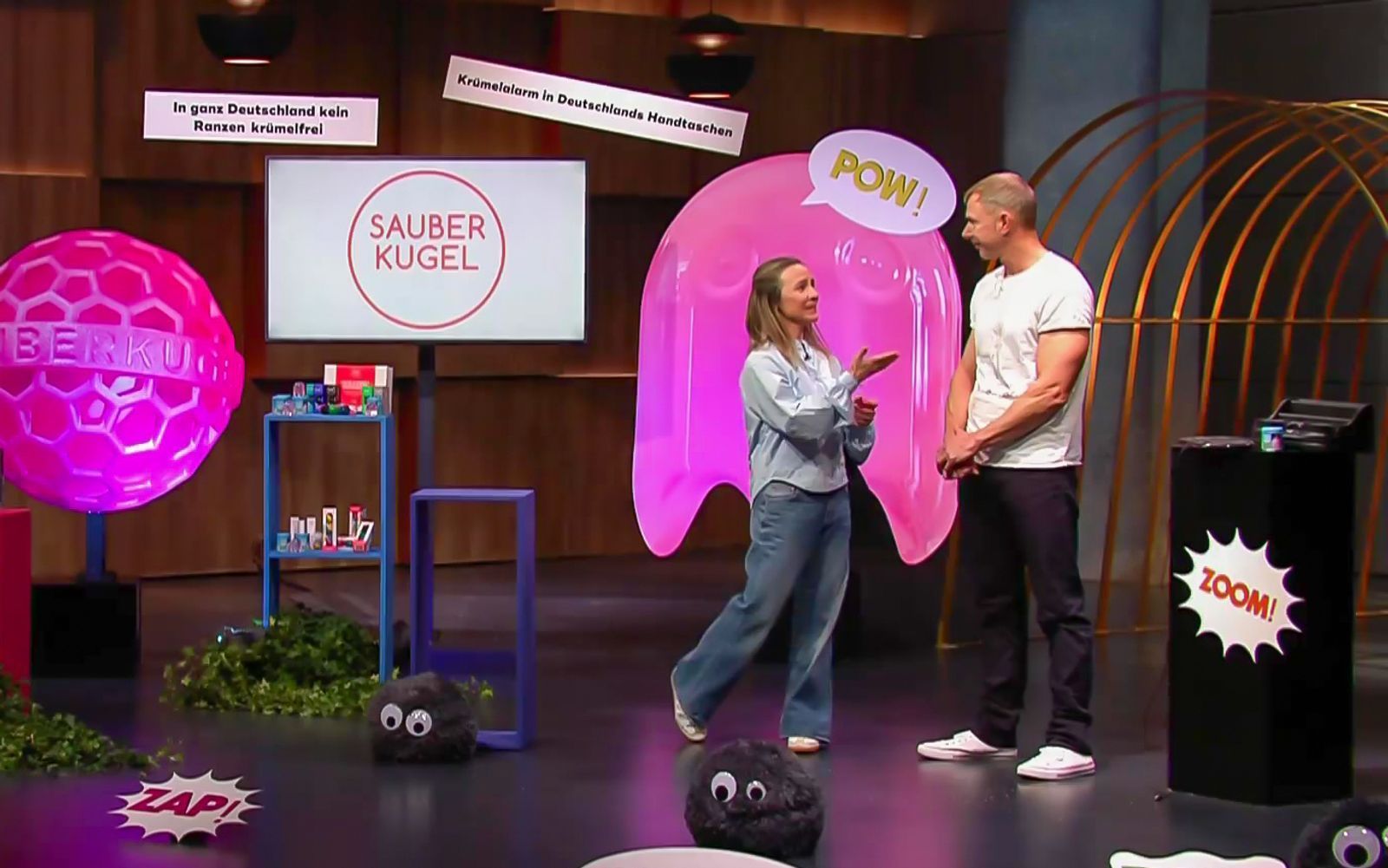 Bernd Schmekel und seine Frau Susanne haben die „Sauberkugel“ erfunden. (Bild: RTL)
