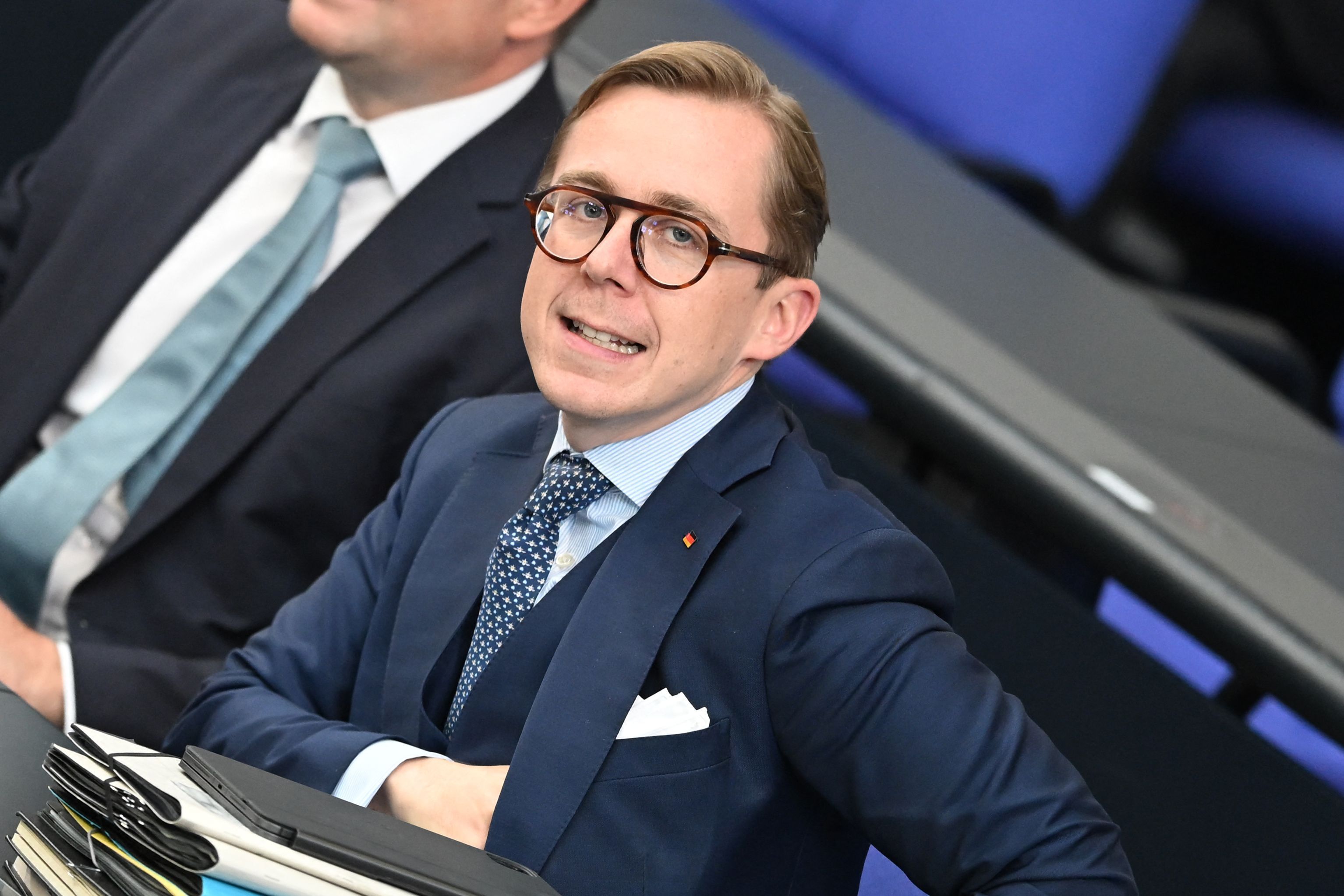 Philipp Amthor (CDU) bei einer Sitzung des Bundestags. (Archivbild)