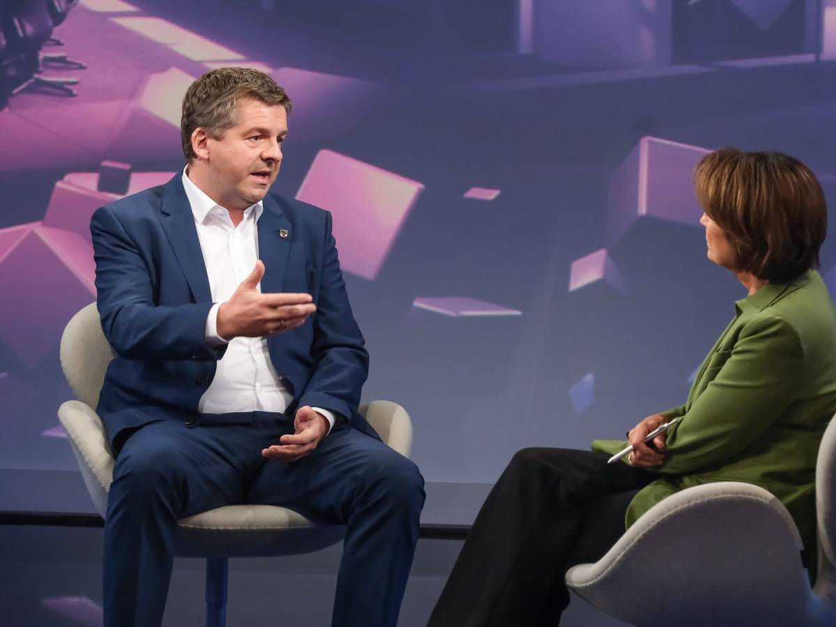 Sachsen-Anhalts Ministerpräsident Sven Schulze ließ sich in der ARD-Talkshow „Maischberger“ nicht von der AfD ködern. (Bild: WDR/Oliver Ziebe)