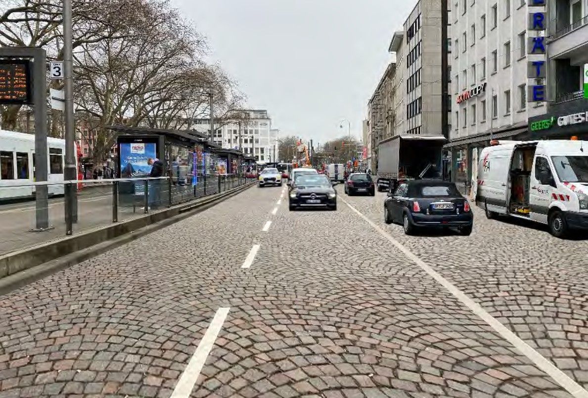 Visualisierung des Konzepts für die Neugestaltung des Neumarkts.