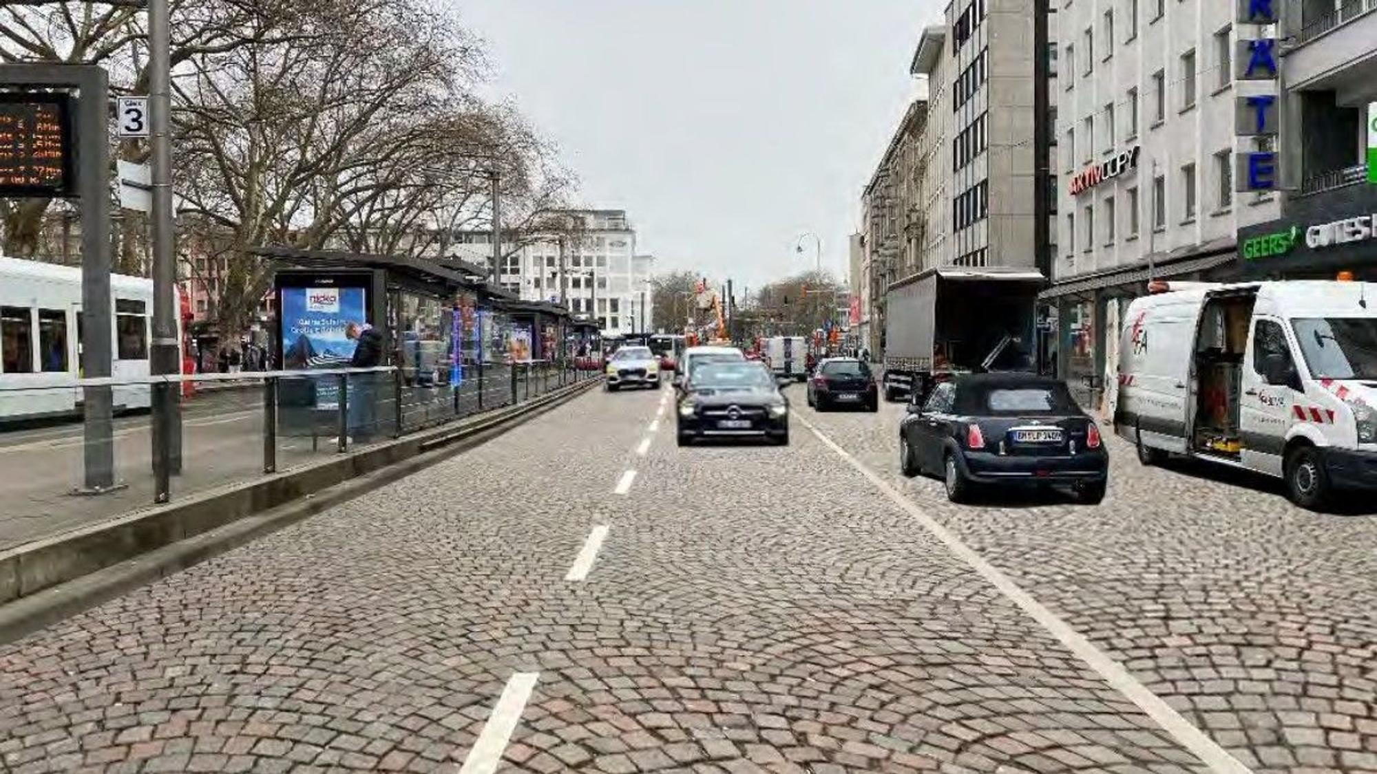 Visualisierung des Konzepts für die Neugestaltung des Neumarkts.