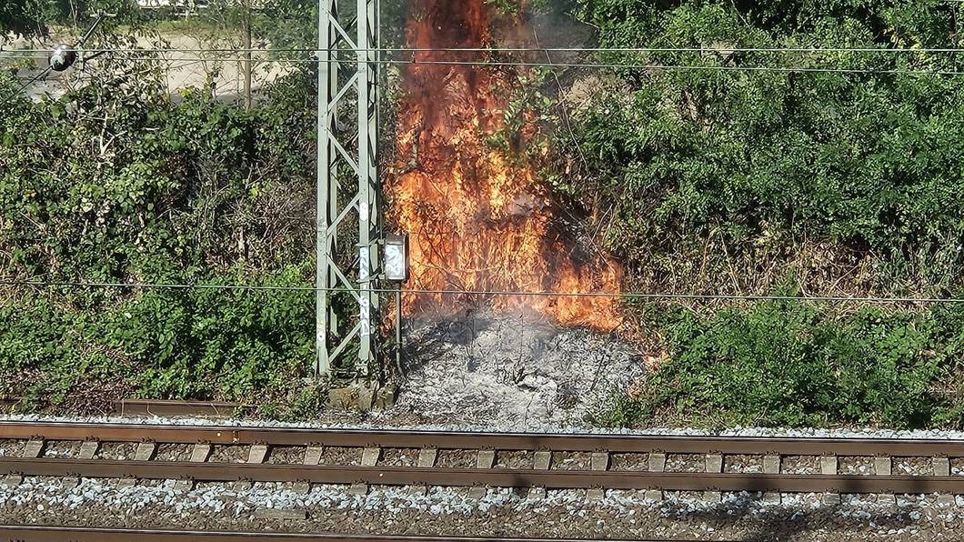Ein Feuer an der Bahnstrecke in Düsseldorf sorgte für Behinderungen im Bahnverkehr.