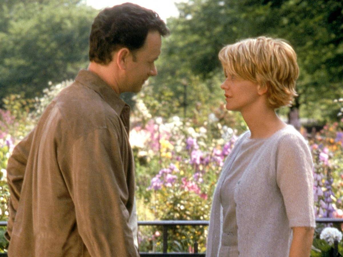 Jetzt reden sie endlich auch von Angesicht zu Angesicht: Kathleen Kelly (Meg Ryan) und Joe Fox (Tom Hanks). (Bild: RTL/Warner Bros. Ent.)