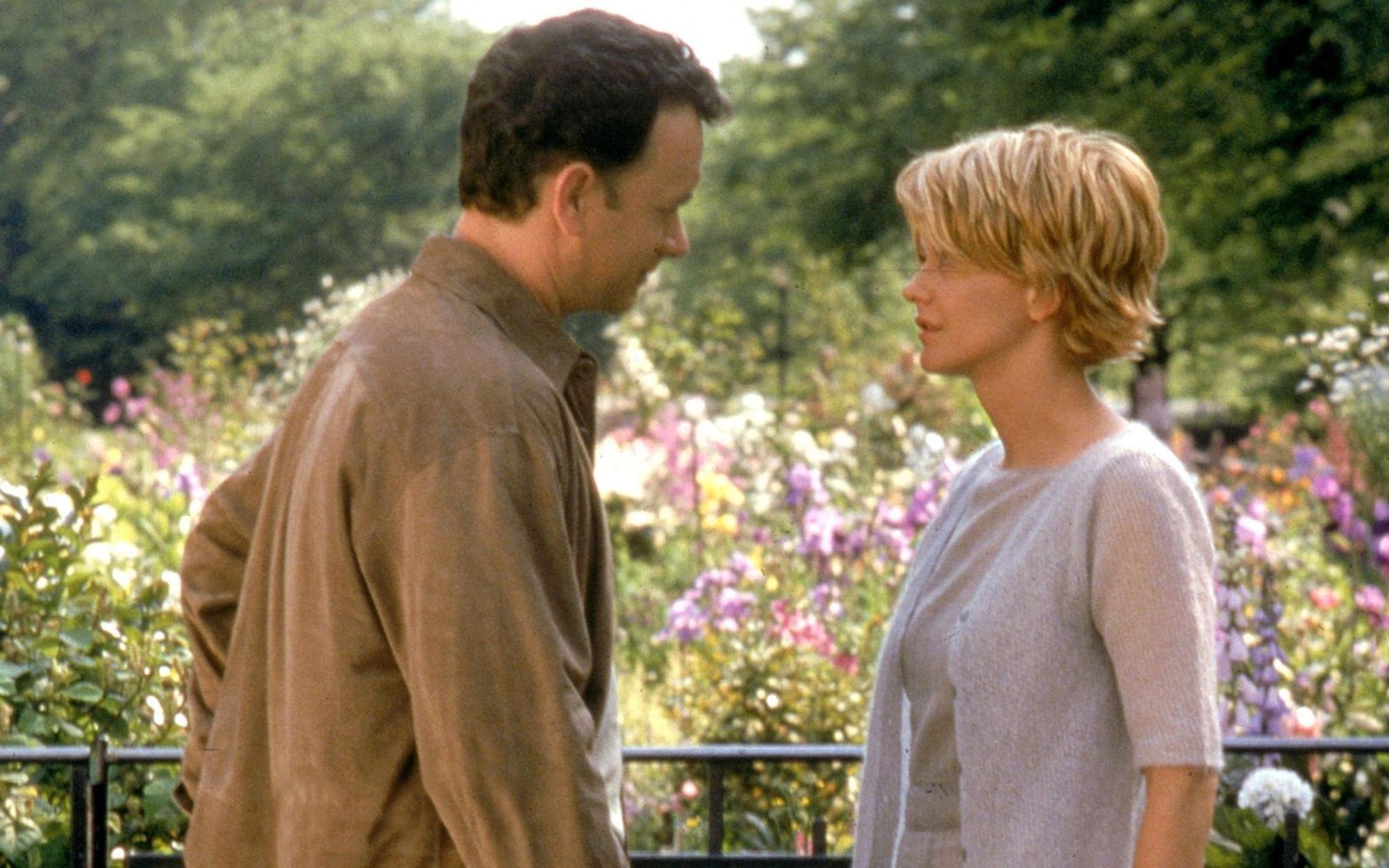 Jetzt reden sie endlich auch von Angesicht zu Angesicht: Kathleen Kelly (Meg Ryan) und Joe Fox (Tom Hanks). (Bild: RTL/Warner Bros. Ent.)