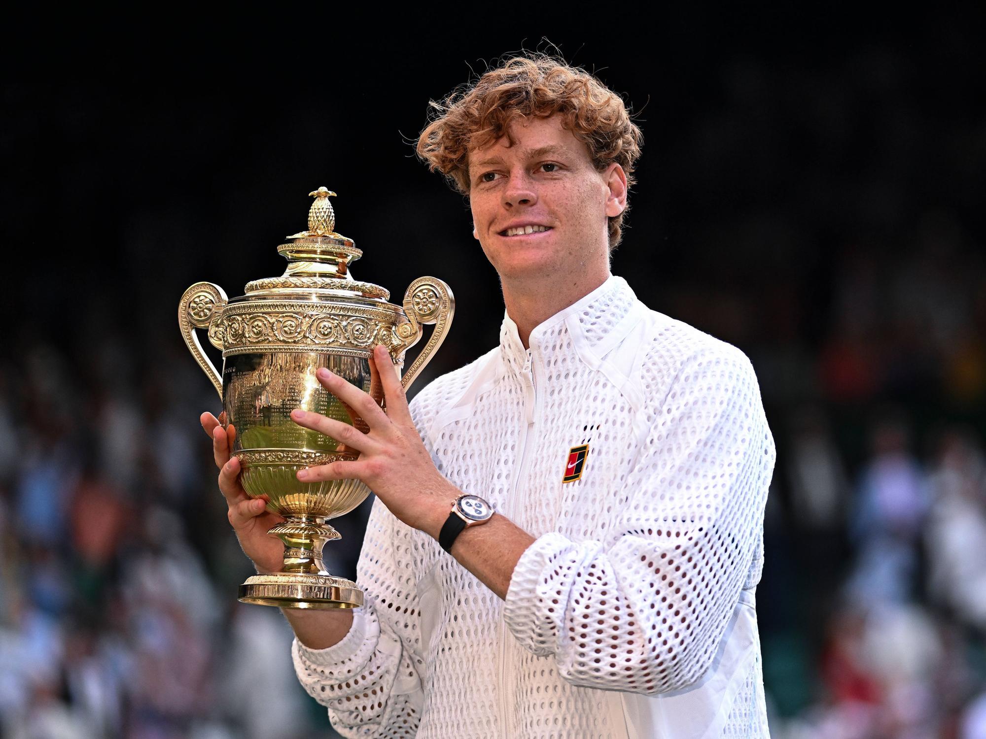 Jannik Sinner bei seinem Wimbledon-Triumph