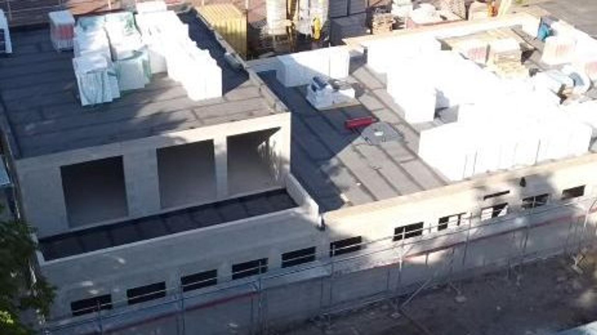 Der Rohbau des Vereinsheims des TuS Köln-Ehrenfeld am Takupark.