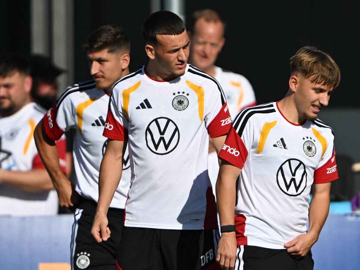 Said El Mala und Lennart Karl beim DFB-Training.