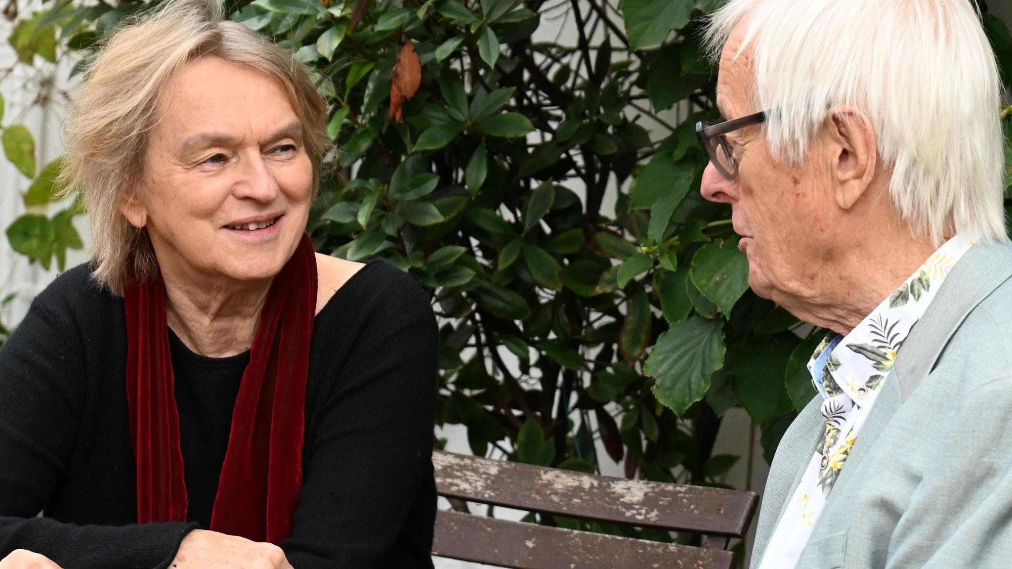 Elke Heidenreich und Reporter Horst Stellmacher (Sonntag-EXPRESS)