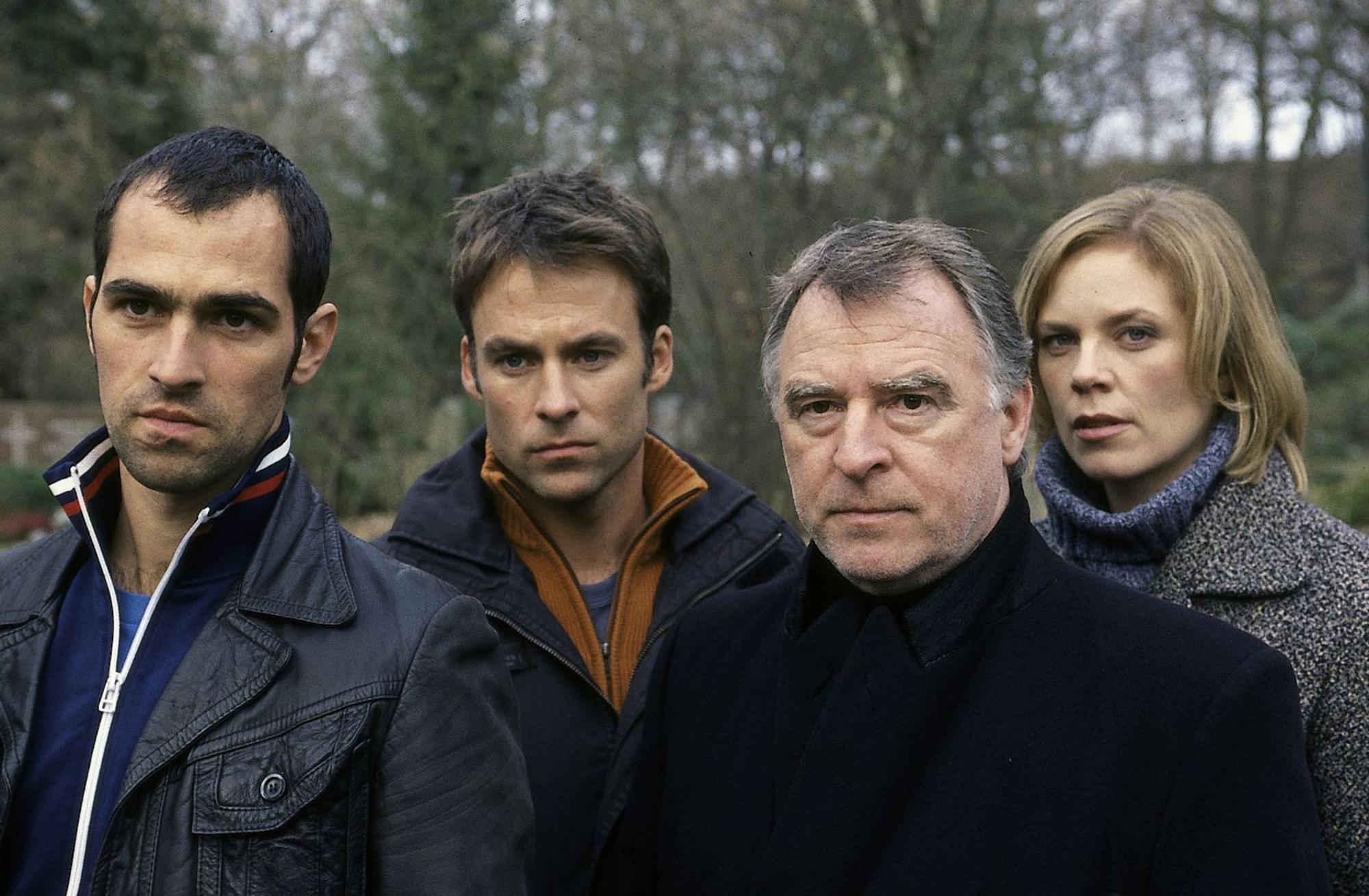 Das Team der „SOKO Leipzig“ in seiner ursprünglichen Besetzung: Miguel Alvarez (Gabriel Merz, von links), Jan Maybach (Marco Girnth), Hajo Trautzschke (Andreas Schmidt-Schaller) und Ina Zimmermann (Melanie Marschke). (Bild: ZDF / Uwe Frauendorf)