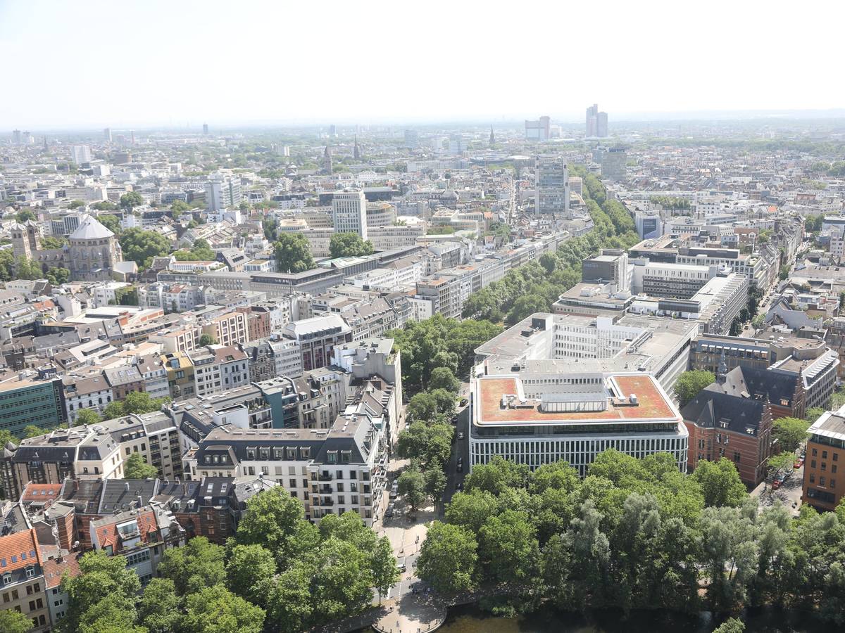 Eine Luftaufnahme vom Belgischen Viertel.