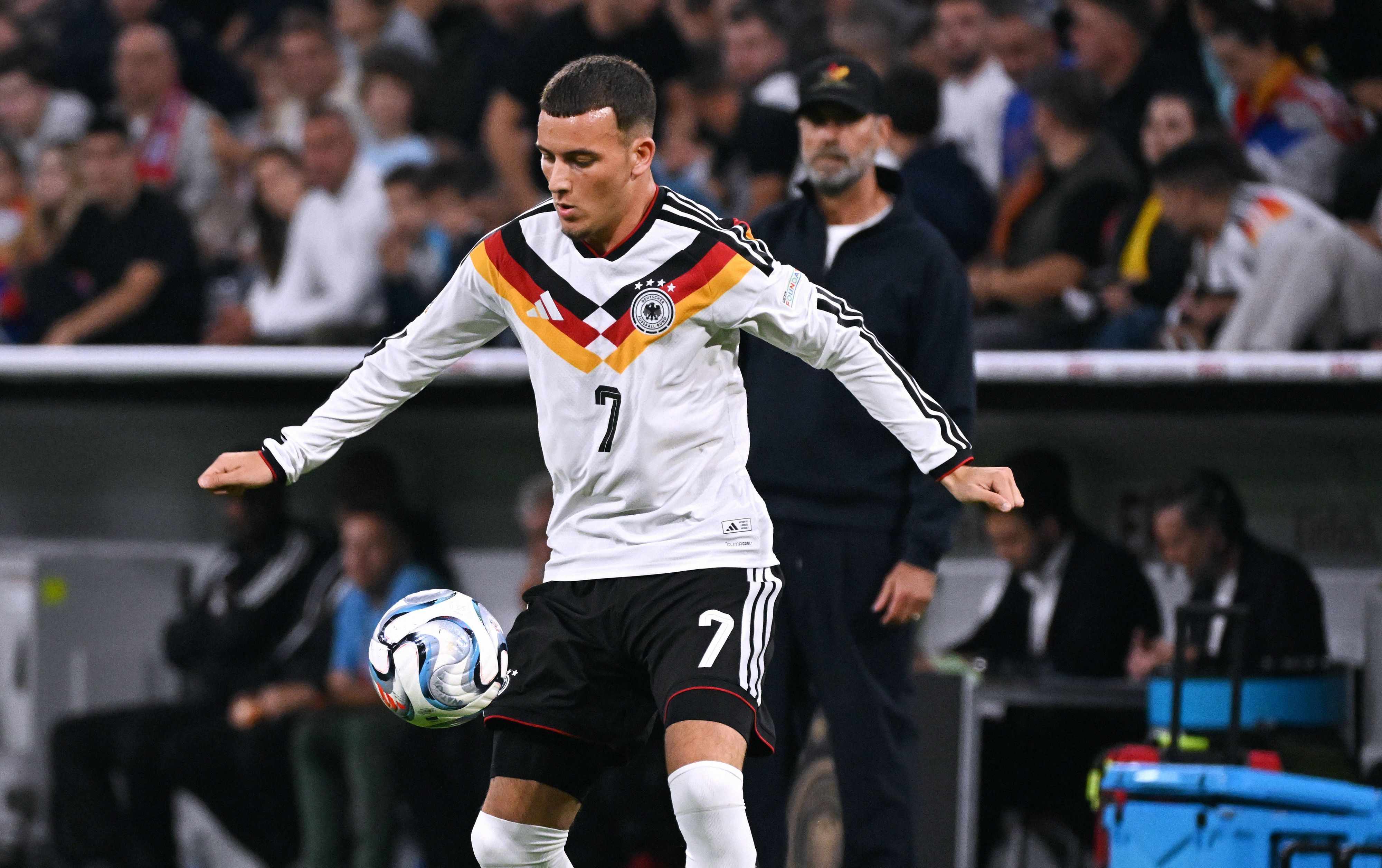Said El Mala bei seinem ersten Länderspiel am 1. Oktober 2026 gegen Serbien.