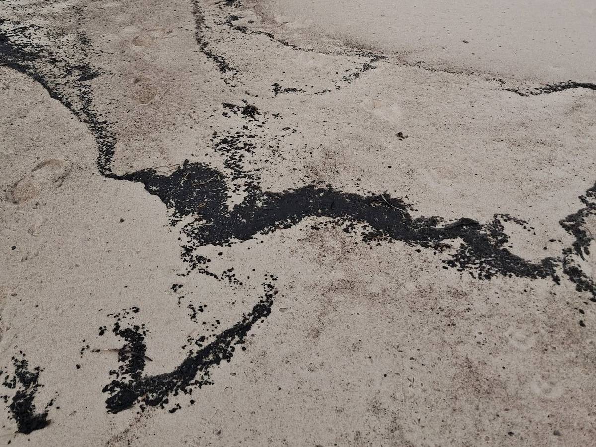 Schwarze Klumpen am polnischen Ostseestrand: Was genau da angespült wurde, kann nicht einmal ein Labor sagen.