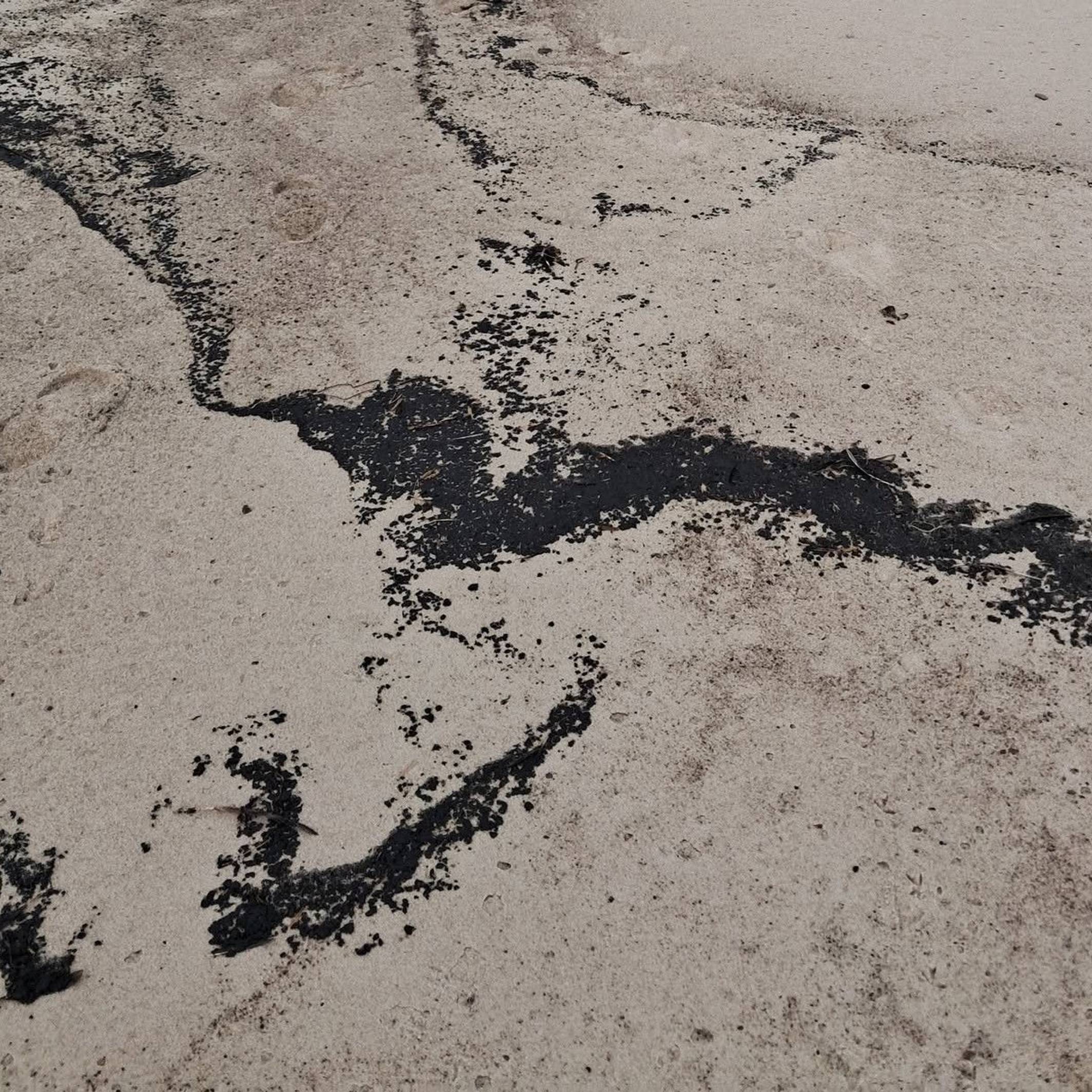 Schwarze Klumpen am polnischen Ostseestrand: Was genau da angespült wurde, kann nicht einmal ein Labor sagen.