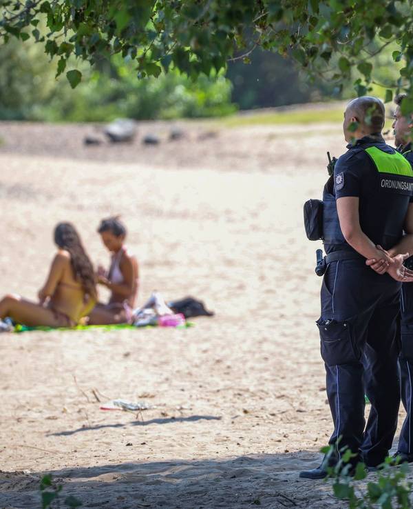 Kontrollmaßnahmen für Badeverbot am Rhein