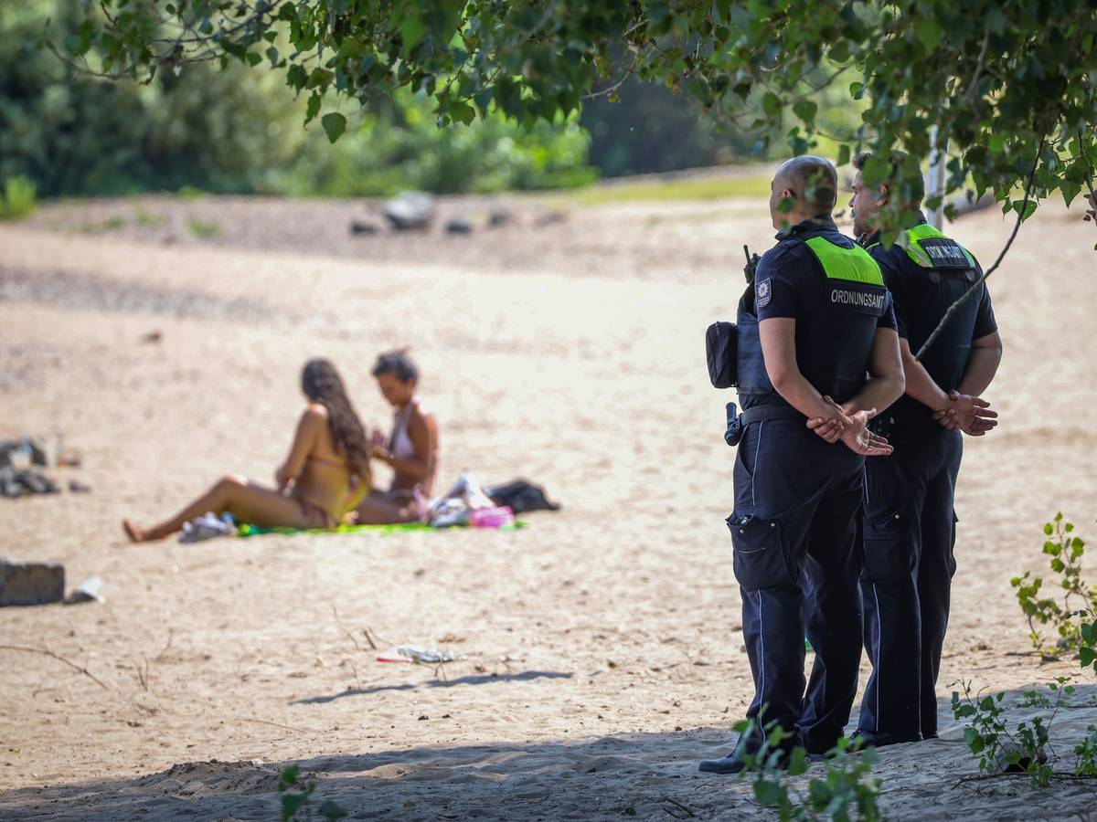 Kontrollmaßnahmen für Badeverbot am Rhein