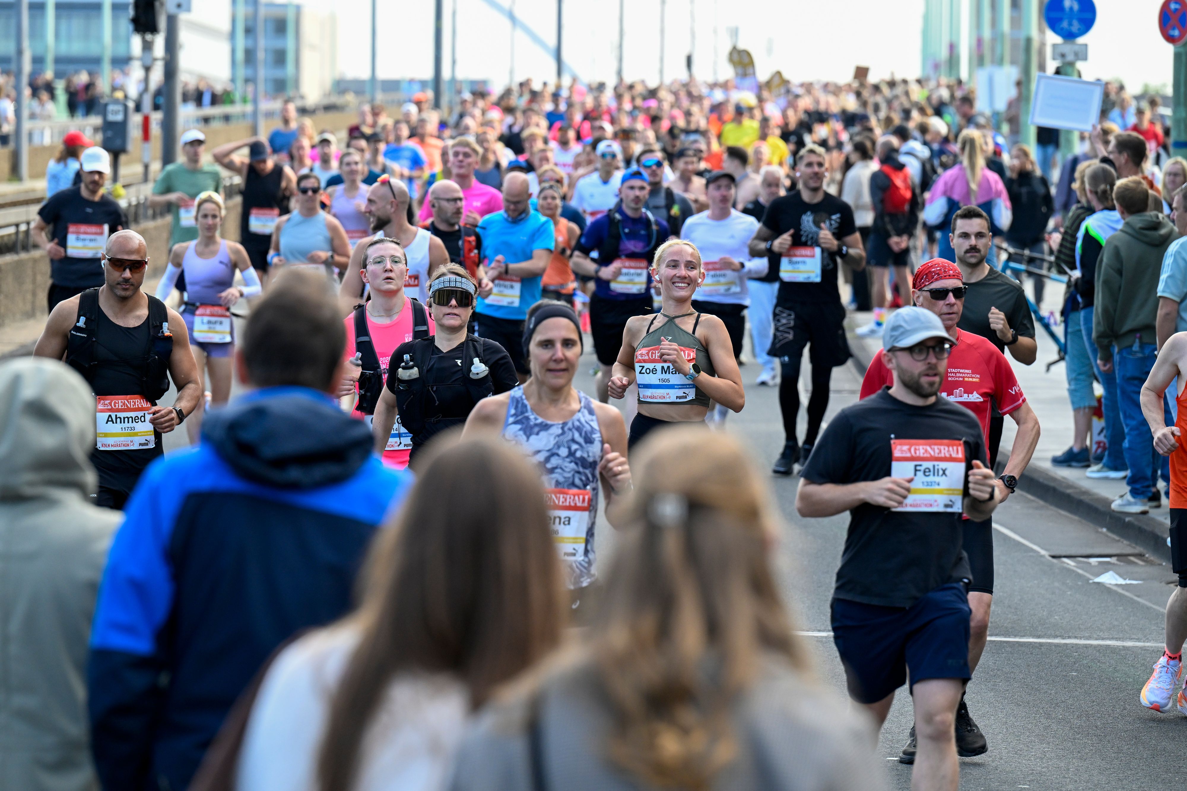 04.10.2026, Köln: Am 28. Generali Köln Marathon nehmen 41.000 Läuferinnen und Läufer teil. Foto: Uwe Weiser