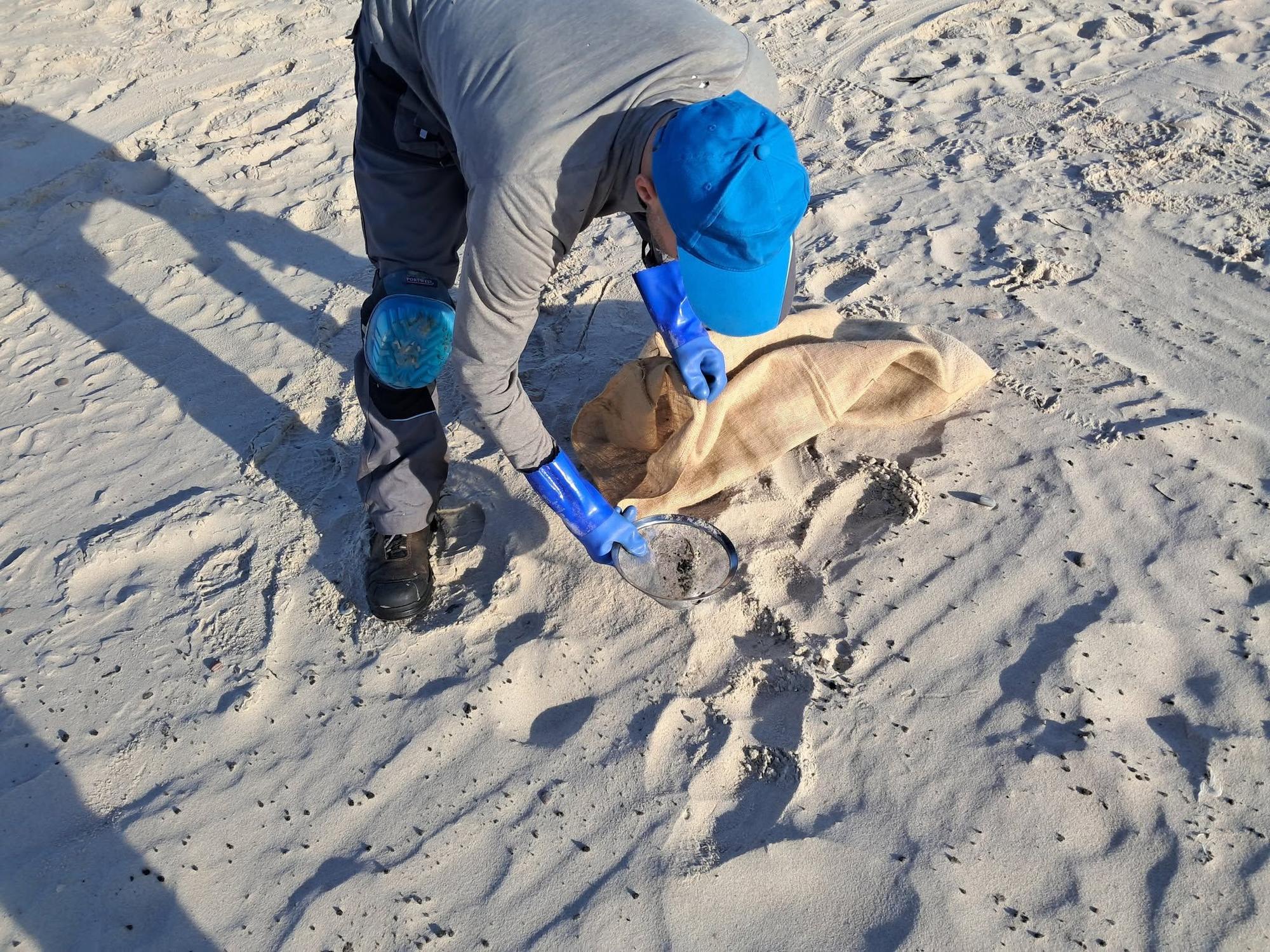 Insgesamt kamen rund 2100 Kilogramm verschmutztes Material zusammen. Darin stecken auch Sand und andere Reste, die beim Aufsammeln mitgenommen wurden.