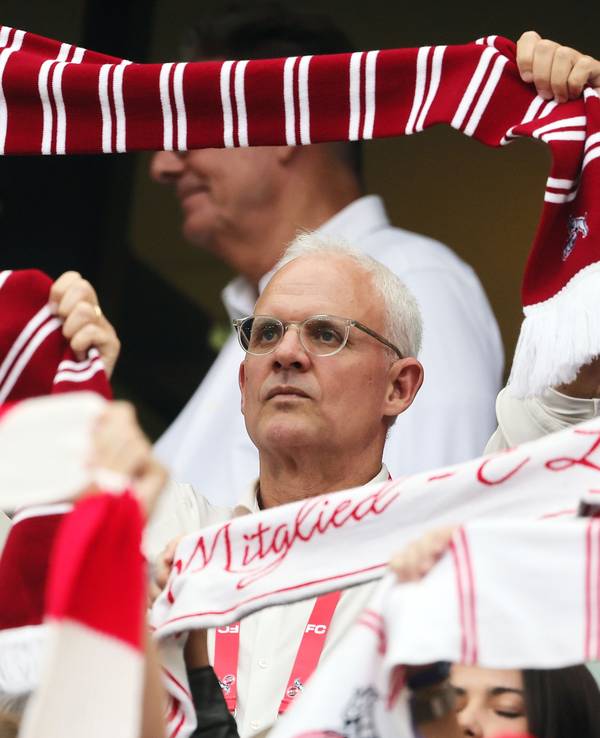Jörg Alvermann, Vizepräsident des 1. FC Köln, im Stadion.