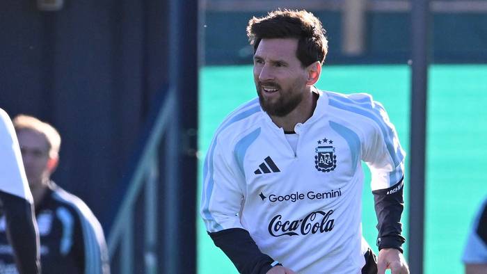 Argentinien-Training mit Lionel Messi.