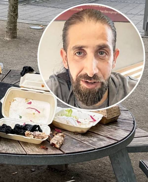 Müll vom „Nhas City Chicken“ auf dem Maus-Platz beim WDR. Omar Nhas entschuldigt sich.