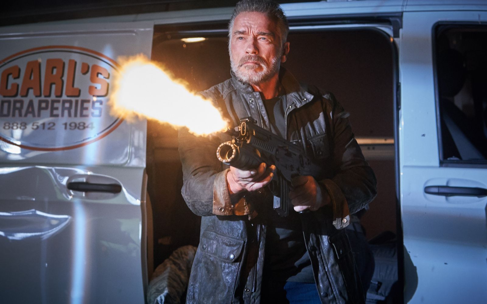 „Terminator: Dark Fate“ ist der bislang letzte Film aus der „Terminator“-Reihe. Damit dürfte hier auch Arnold Schwarzenegger seinen letzten Auftritt gehabt haben als Terminator, Modell T-800. (Bild: 2019 Twentieth Century Fox)