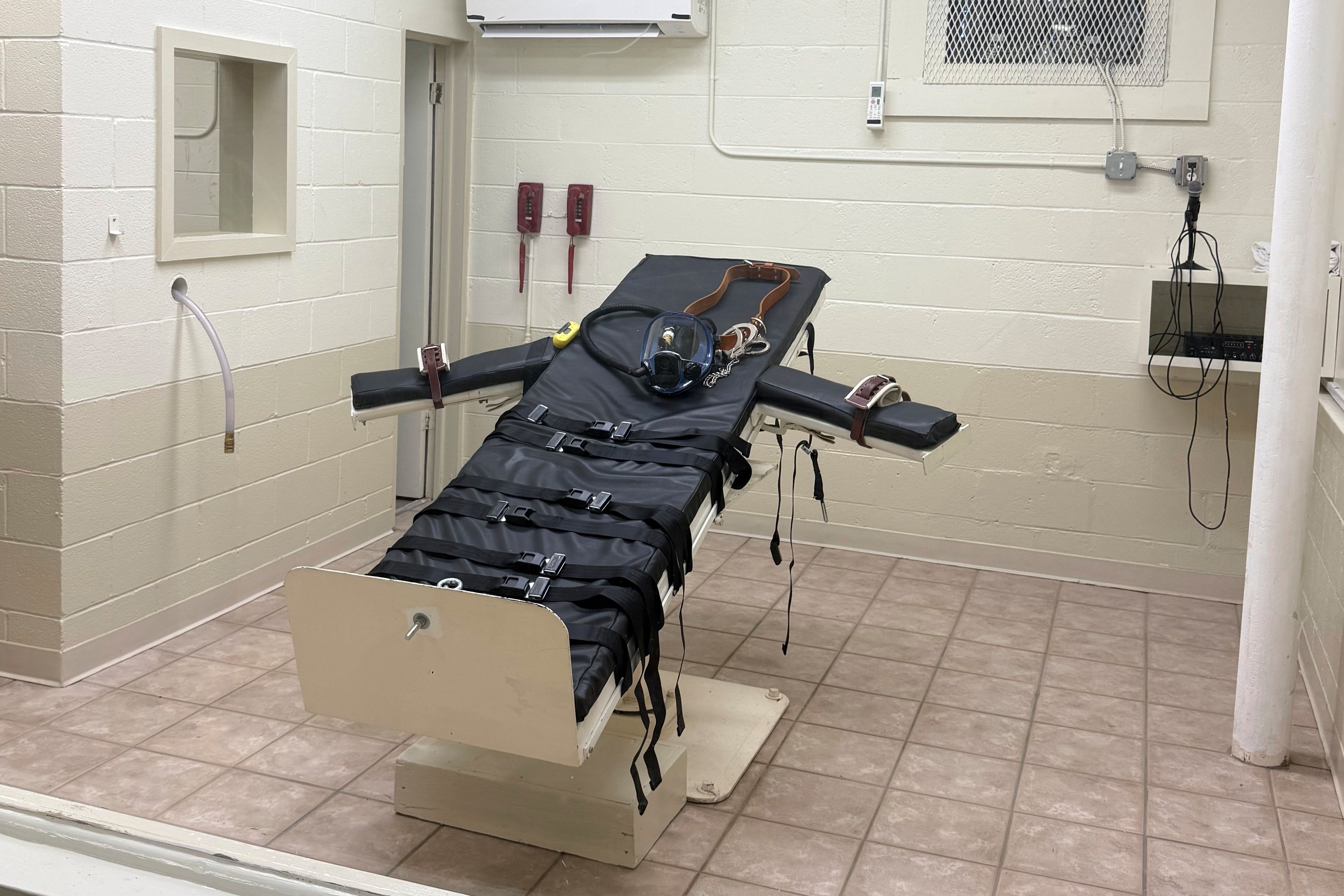 Die Hinrichtungsstätte in der neuen Hinrichtungskammer im Louisiana State Penitentiary.