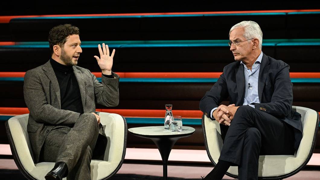Bei „Markus Lanz“ kam es zum hitzigen Wortgefecht zwischen Grünen-Co-Chef Felix Banaszak und CDU-Politiker Mathias Middelberg. (Bild: ZDF / Markus Hertrich)