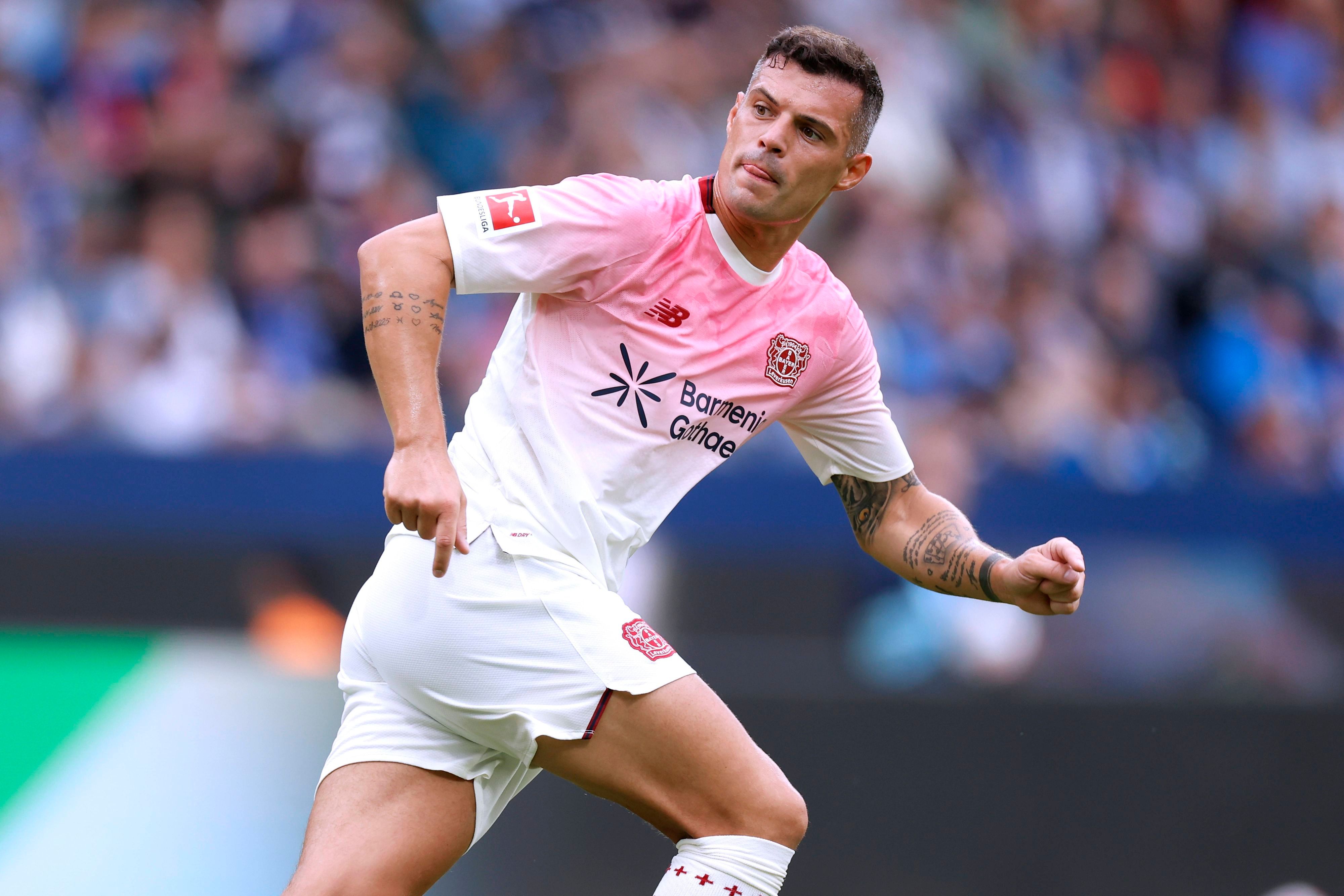Granit Xhaka als Spieler von Bayer Leverkusen.