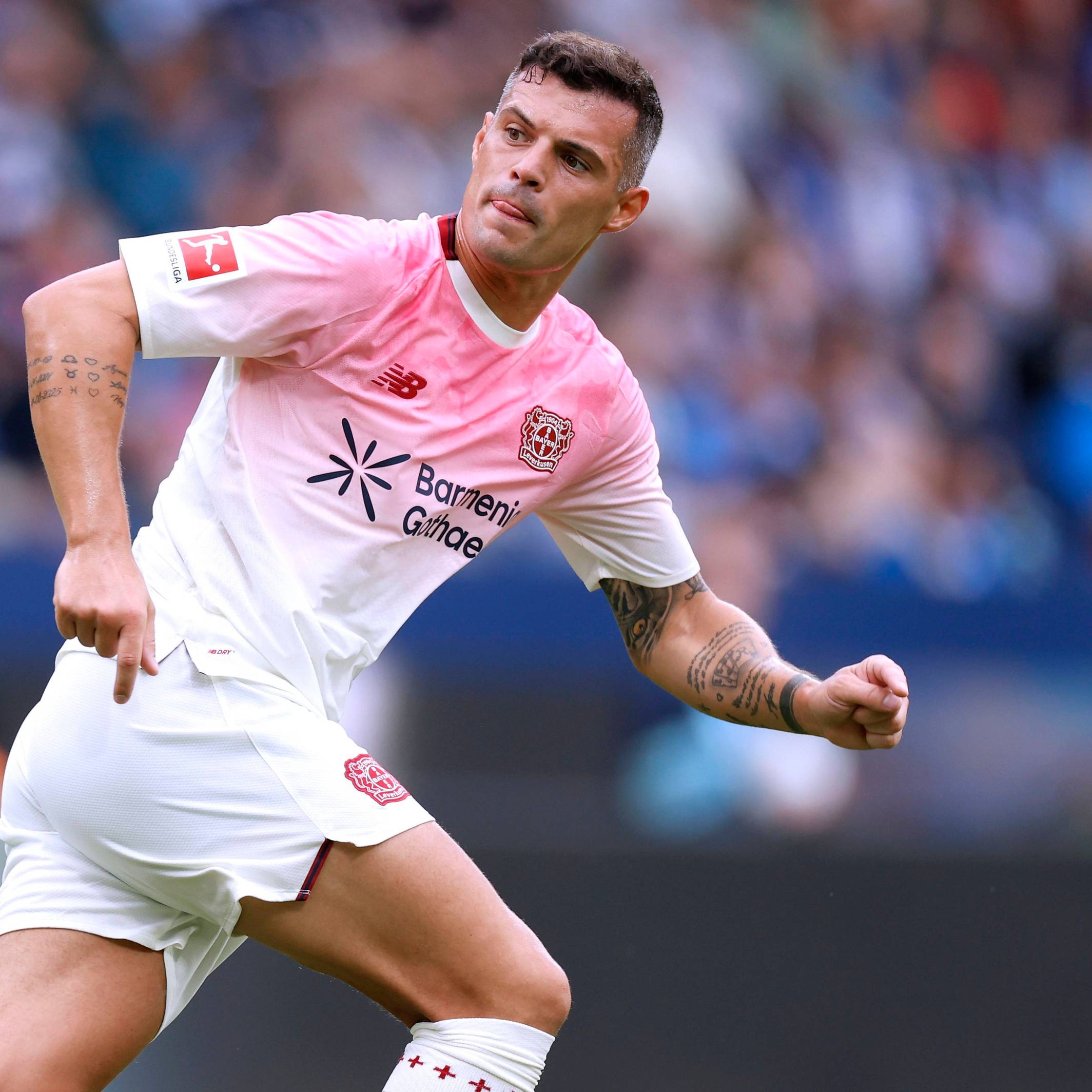 Granit Xhaka als Spieler von Bayer Leverkusen.
