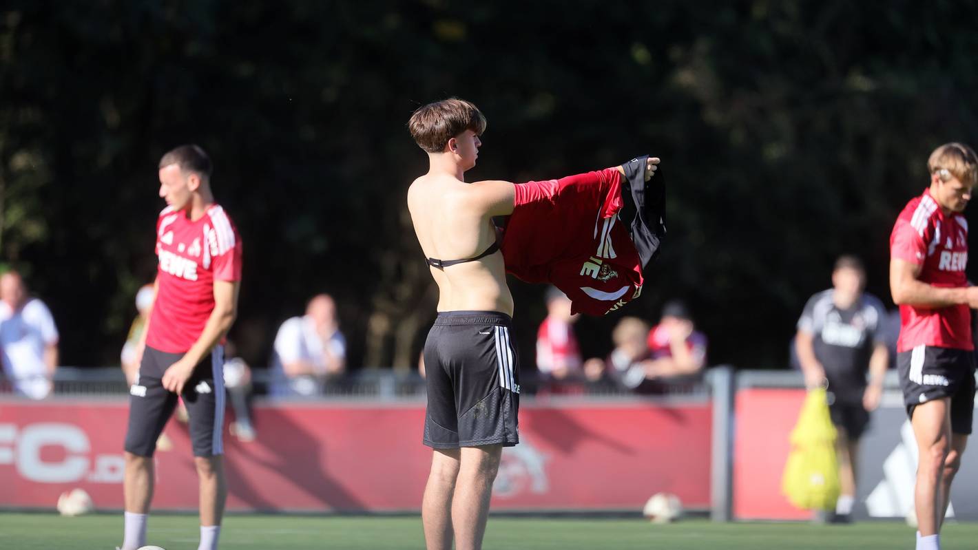 Mikey Moore (1. FC Köln) beim Training am 6. Oktober 2026.