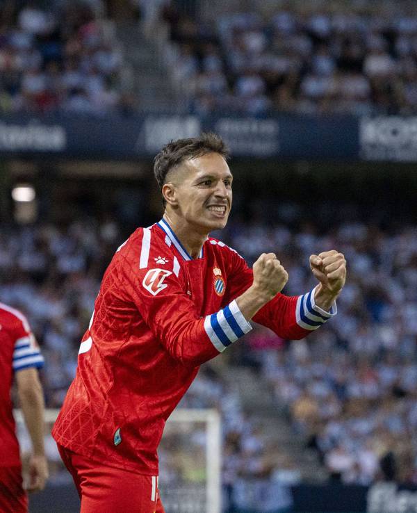 Torjubel von Bryan Zaragoza für Espanyol Barcelona.