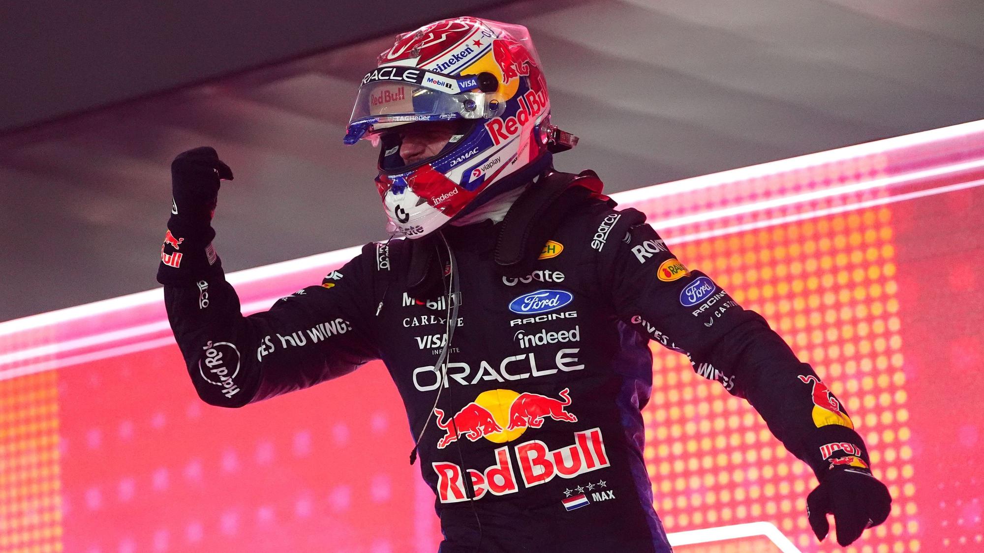 Max Verstappen beim Jubel.